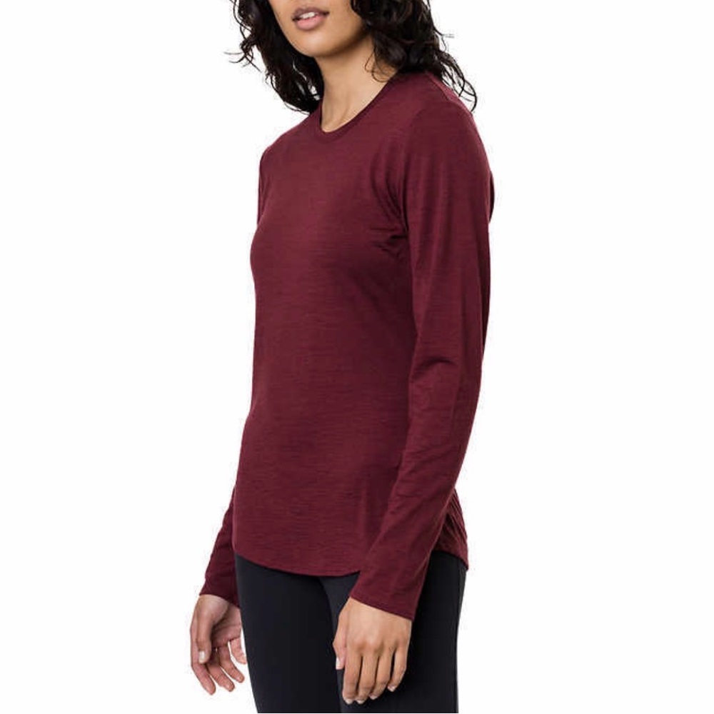 Seg'ments Washable Merino Wool Top Long Sleeve Stretch Tee Shirt Size‎ Medium